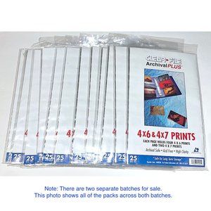 Clear File Archival Plus 4x6 & 4x7 Photo Pages: 2 Sets Avail (147 or 135 pages)